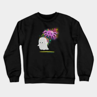 Little Ghost and a Spider Balloon Crewneck Sweatshirt